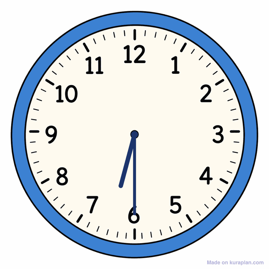 Clock Face — 6:30 (Half Past 6)
