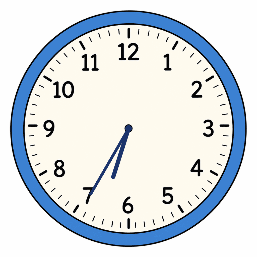 Clock Face — 6:35 (Twenty-Five To 7)