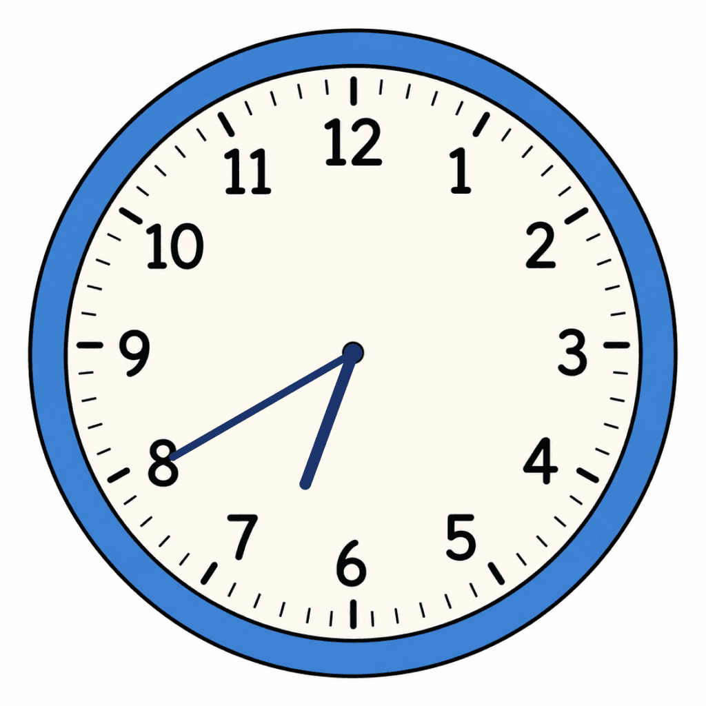 Clock Face — 6:40 (Twenty To 7)