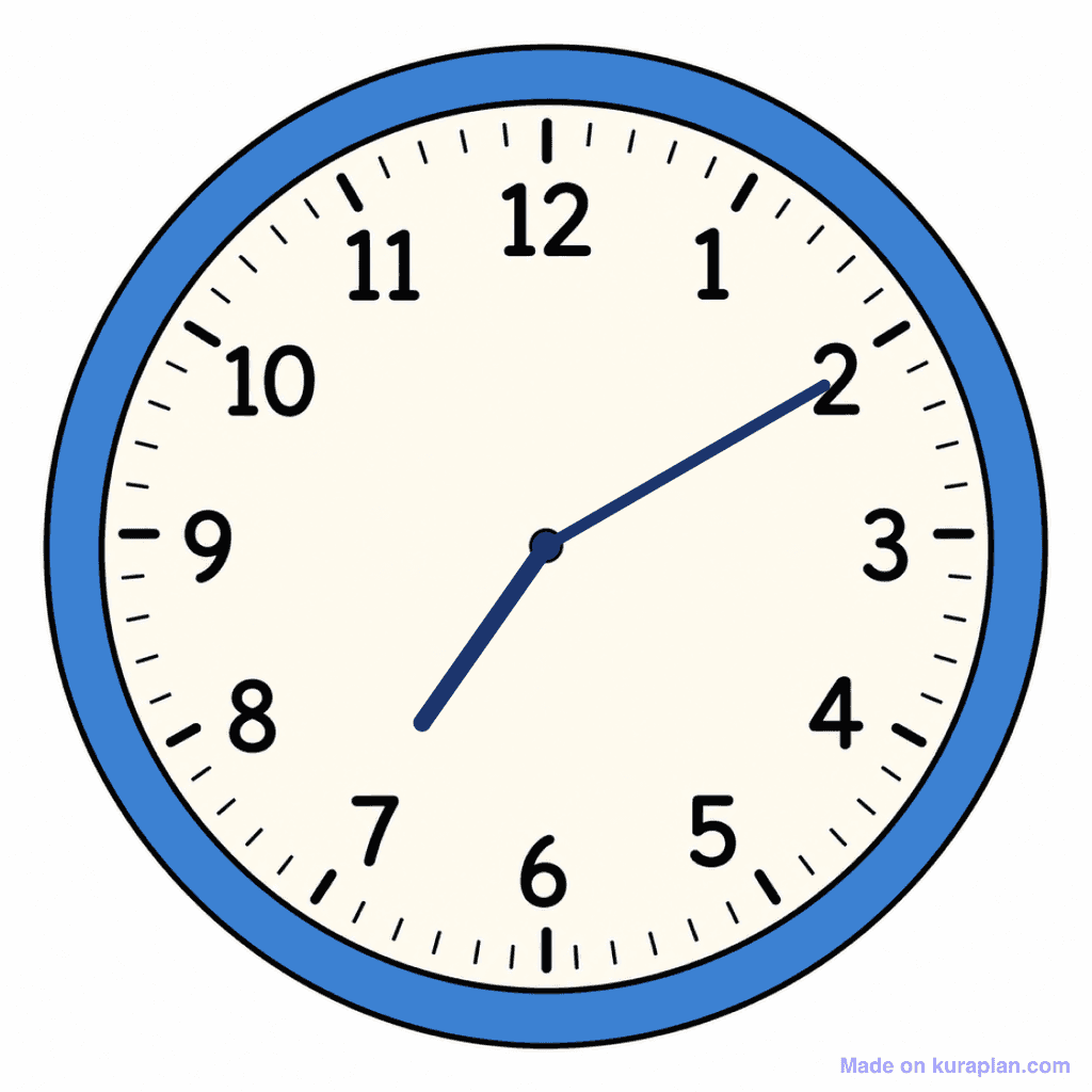 Clock Face — 7:10 (Ten Past 7)