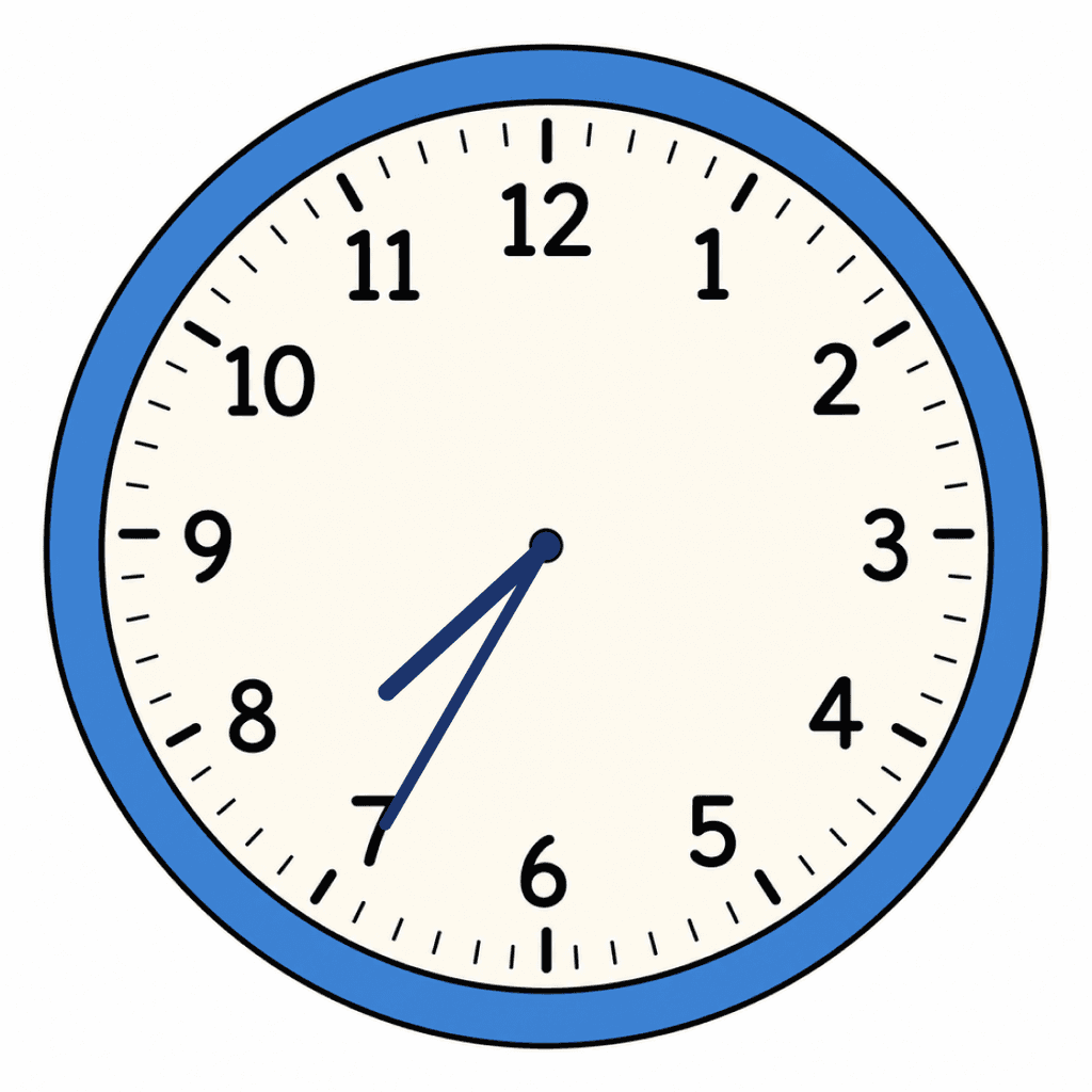 Clock Face — 7:35 (Twenty-Five To 8)