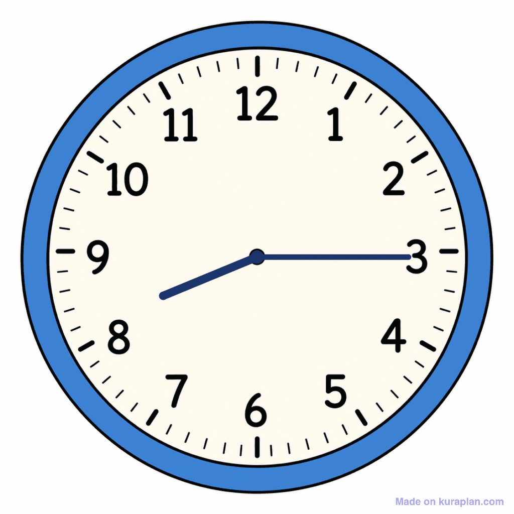 Clock Face — 8:15 (Quarter Past 8)