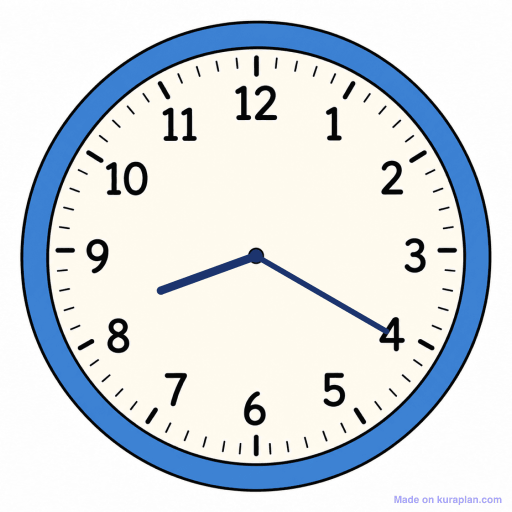 Clock Face — 8:20 (Twenty Past 8)