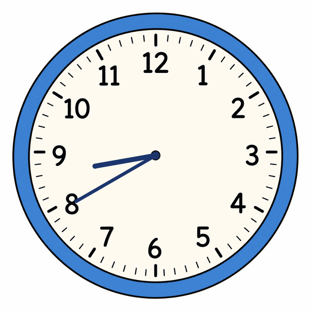 Clock Face — 8:40 (Twenty To 9)