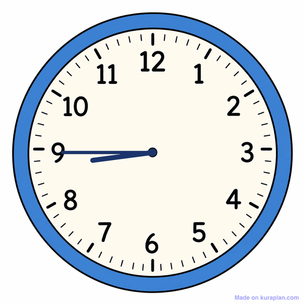 Clock Face — 8:45 (Quarter To 9)