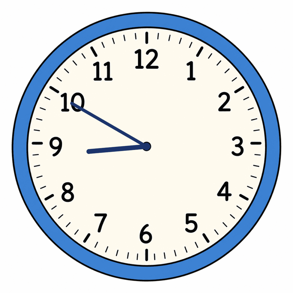 Clock Face — 8:50 (Ten To 9)