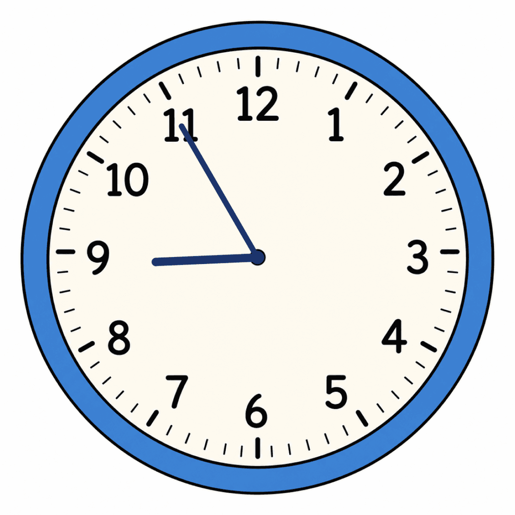 Clock Face — 8:55 (Five To 9)
