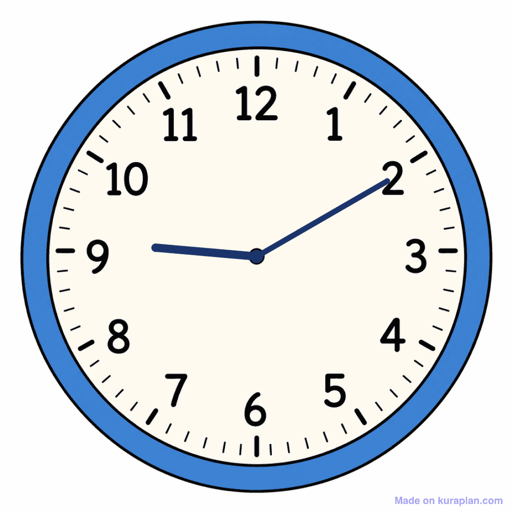 Clock Face — 9:10 (Ten Past 9)