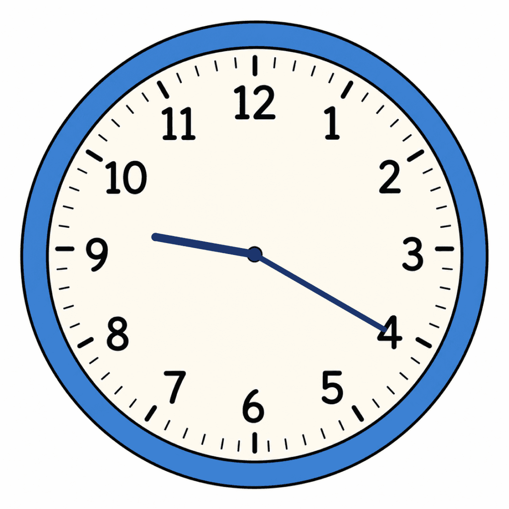 Clock Face — 9:20 (Twenty Past 9)