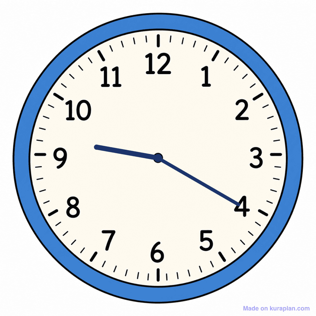Clock Face — 9:20 (Twenty Past 9)