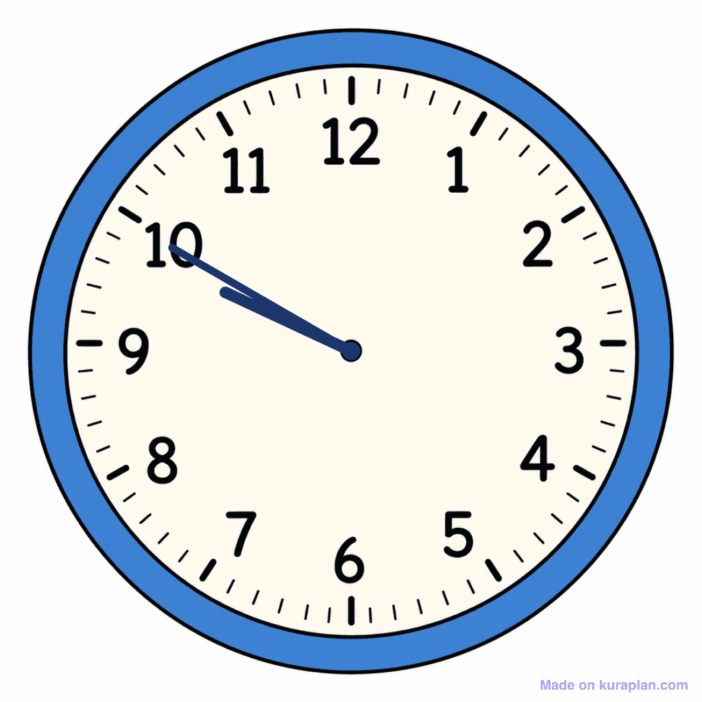 Clock Face — 9:50 (Ten To 10)