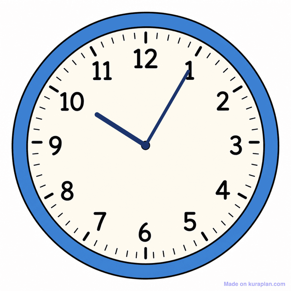 Clock Face — 10:05 (Five Past 10)