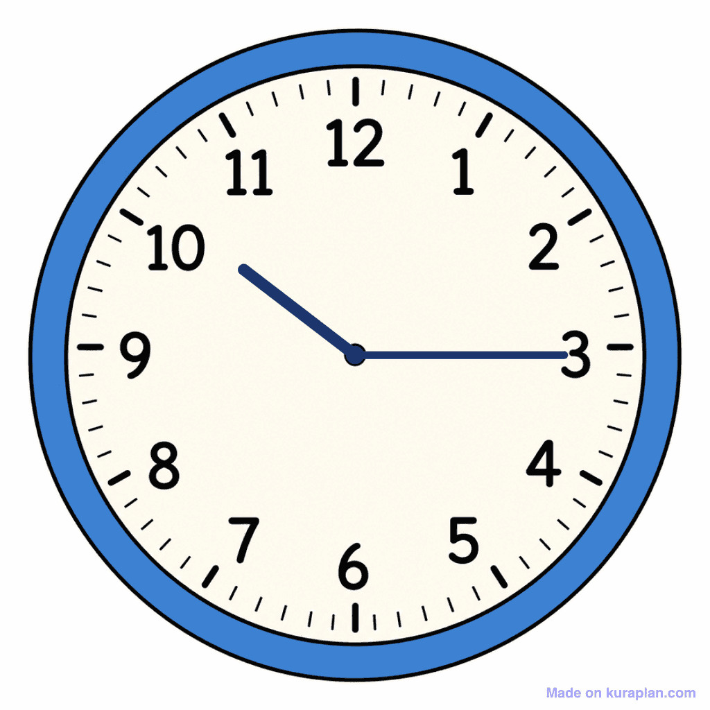 Clock Face — 10:15 (Quarter Past 10)