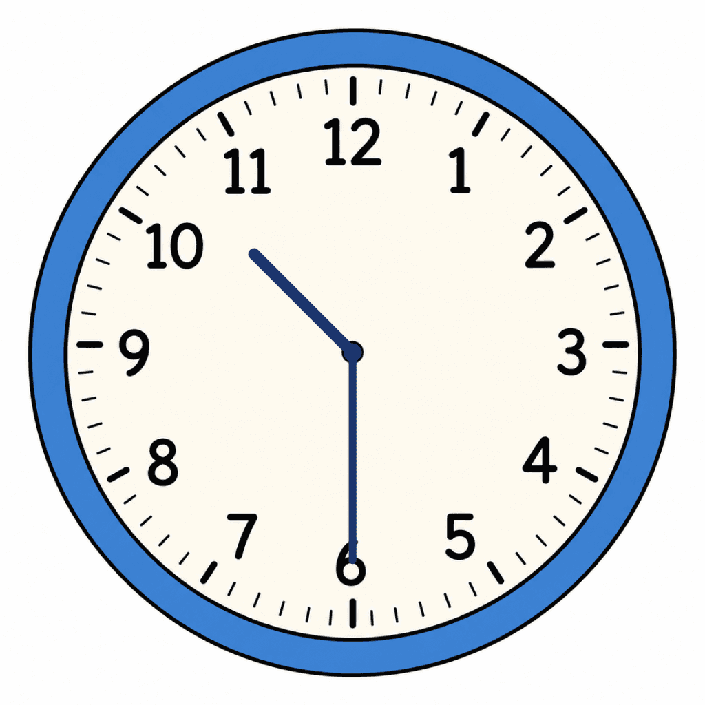 Clock Face — 10:30 (Half Past 10)
