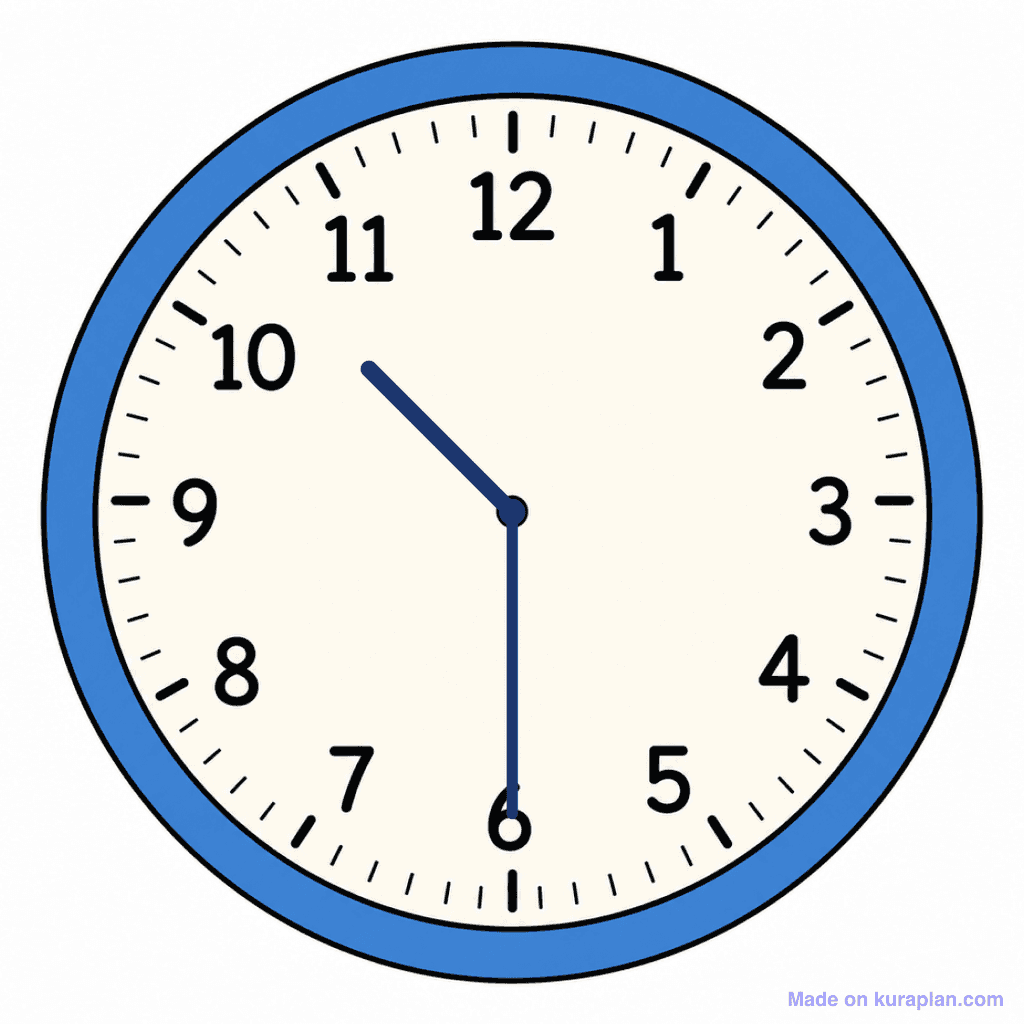 Clock Face — 10:30 (Half Past 10)