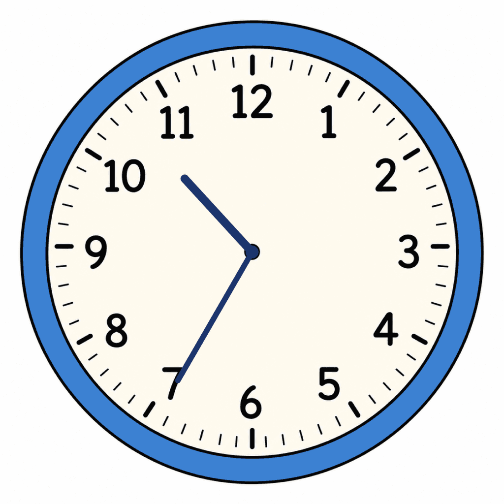 Clock Face — 10:35 (Twenty-Five To 11)