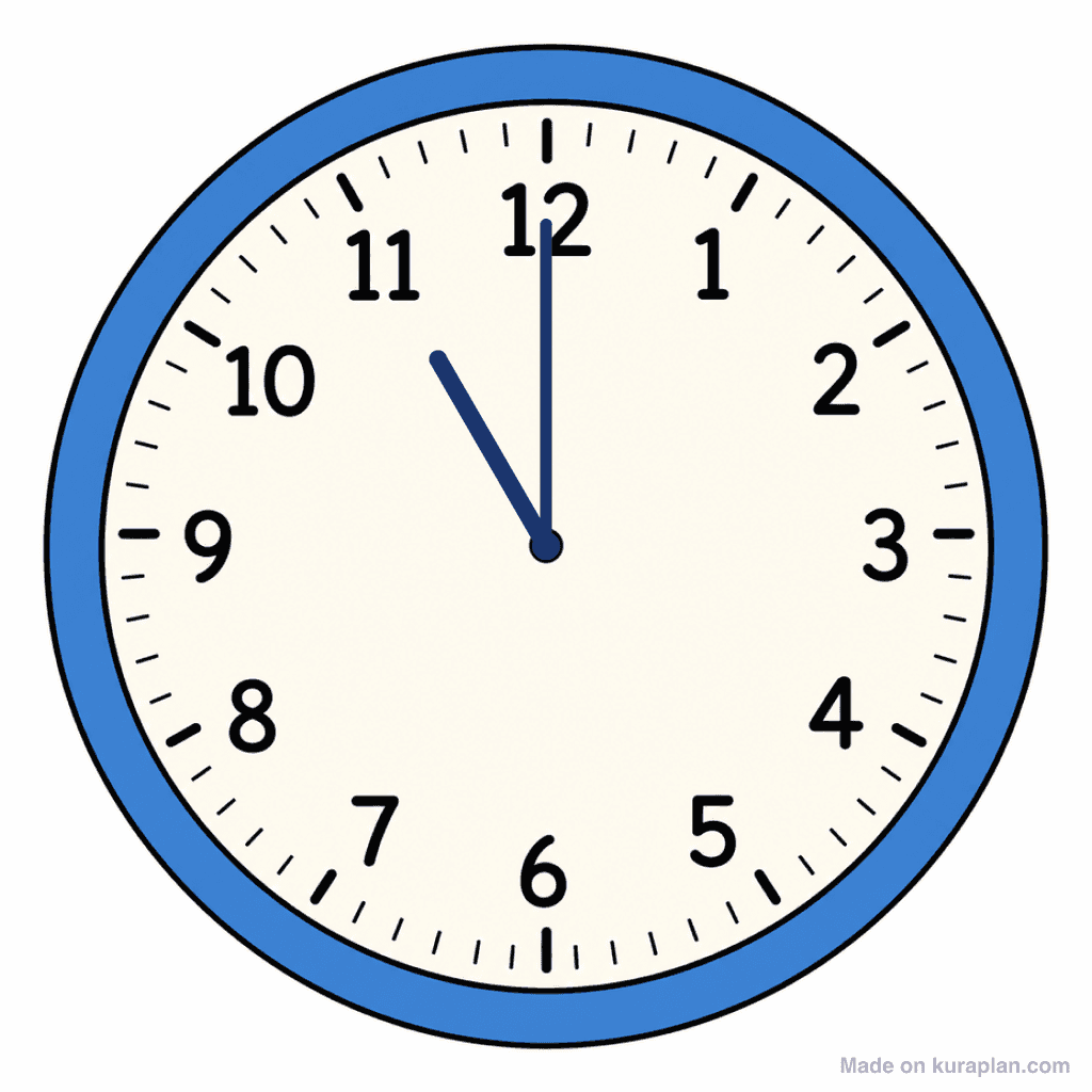 Clock Face — 11:00 (11 O'Clock)