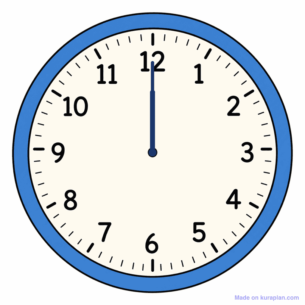 Clock Face — 12:00 (12 O'Clock)