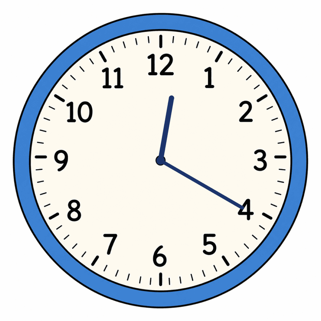 Clock Face — 12:20 (Twenty Past 12)
