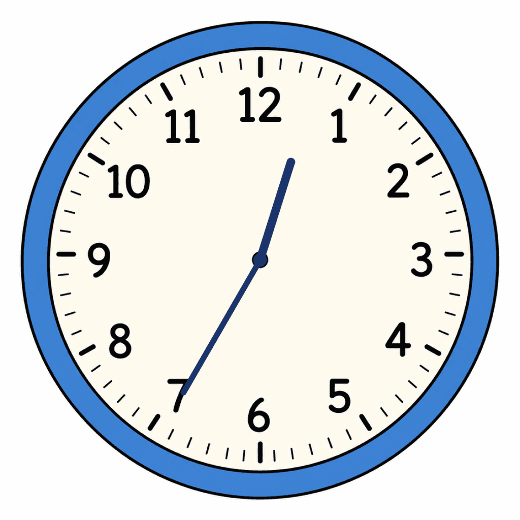 Clock Face — 12:35 (Twenty-Five To 1)