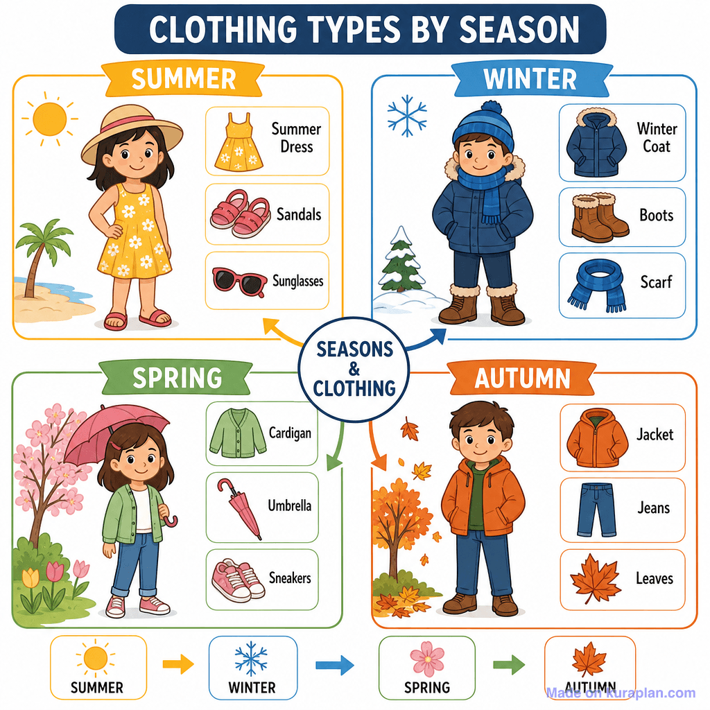 Clothing Types by Season (detailed)
