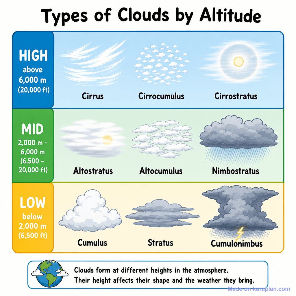 Cloud Types Chart Altitude
