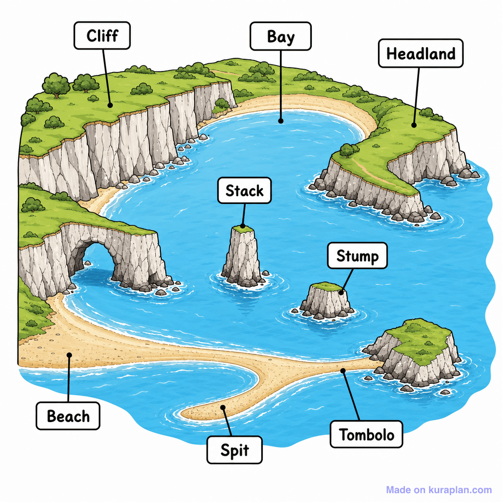Geography classroom illustration sample