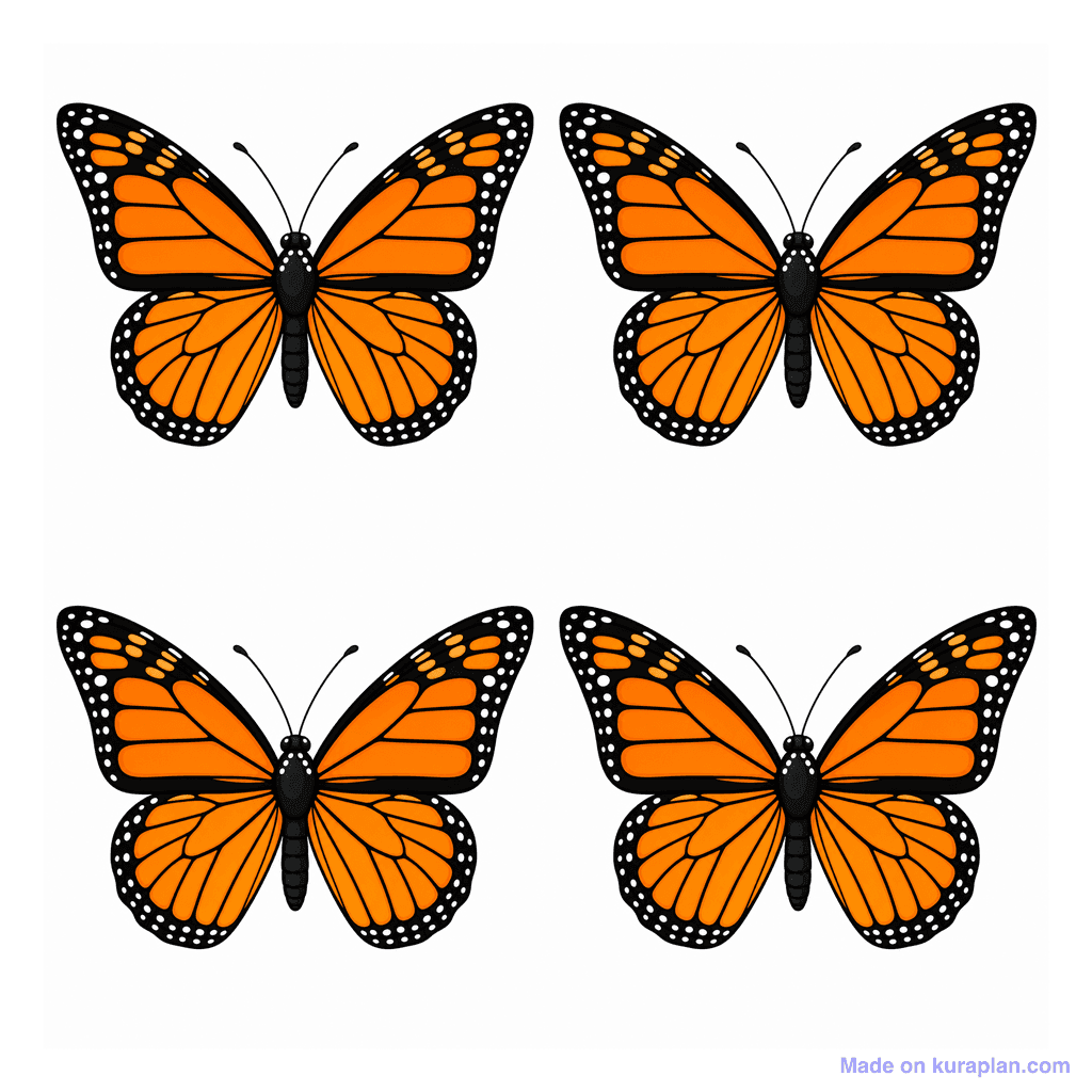 Collection — 4 butterflies