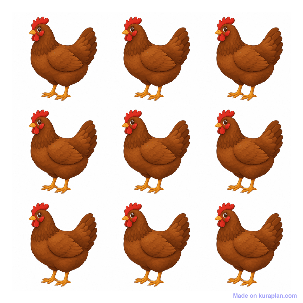 Collection — 9 chickens