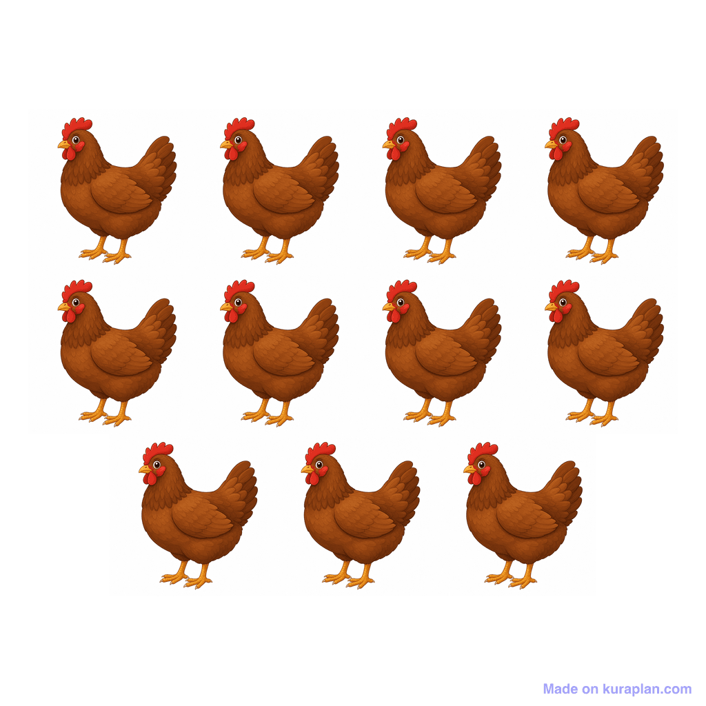 Collection — 11 chickens