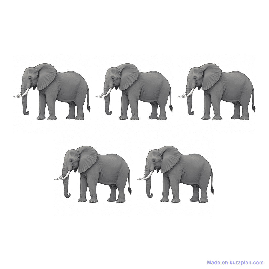 Collection — 5 elephants
