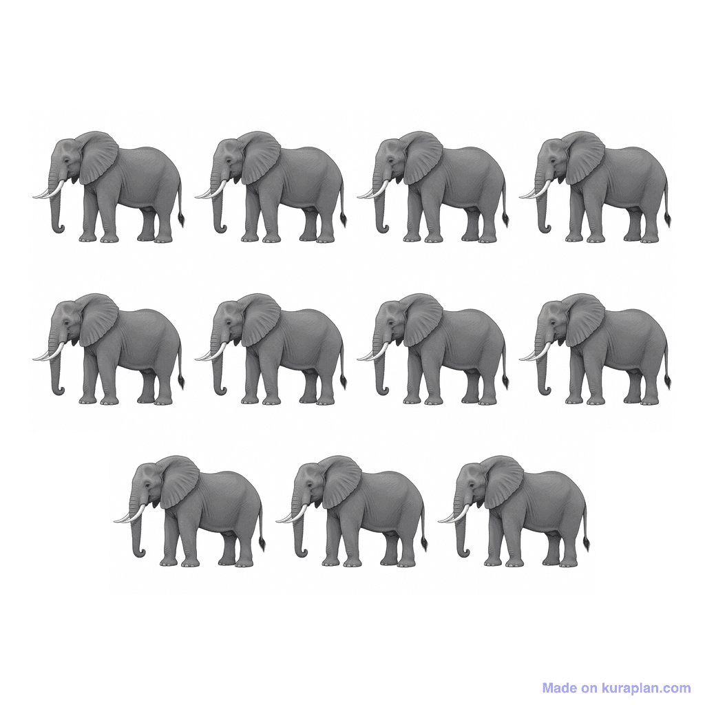 Collection — 11 elephants