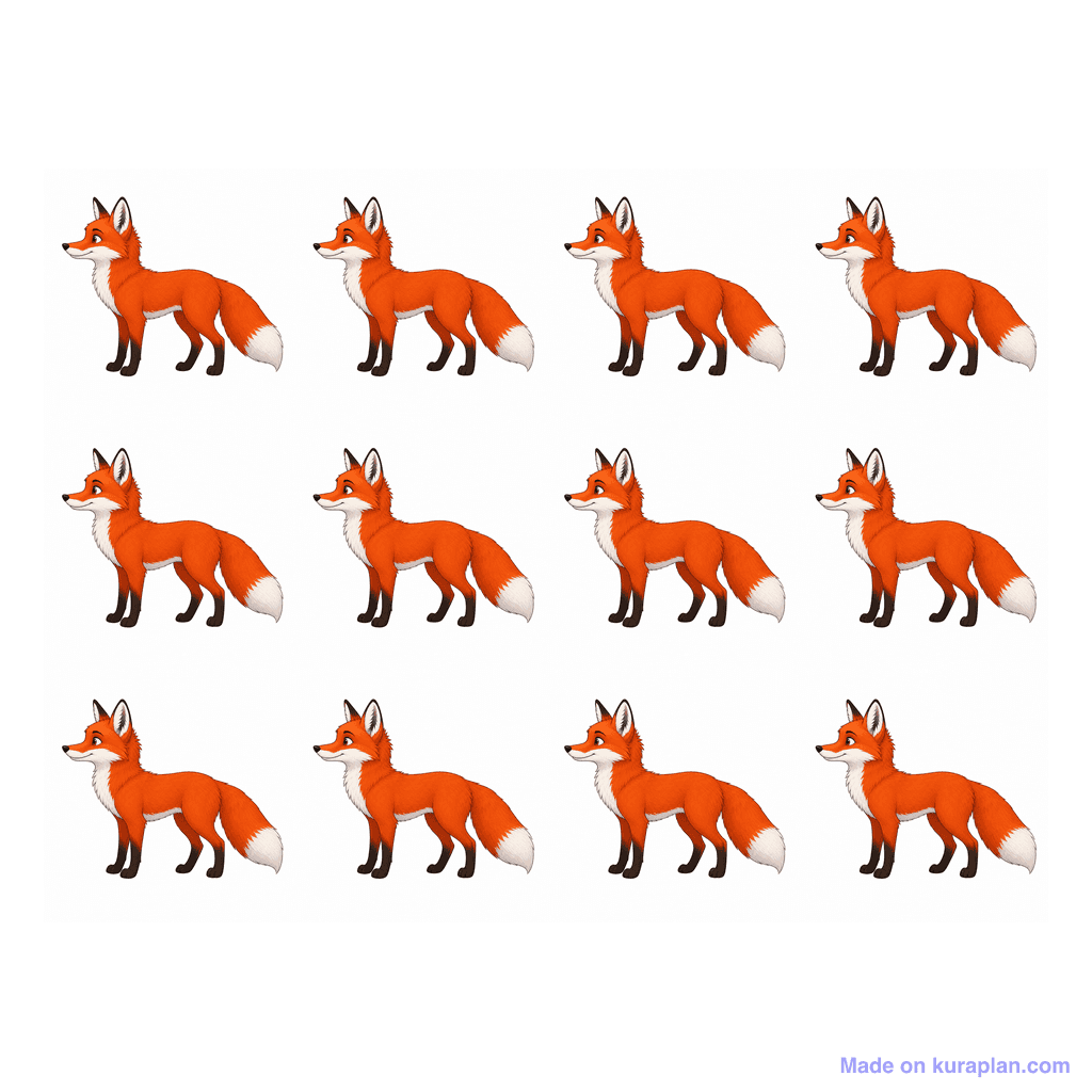 Collection — 12 foxes