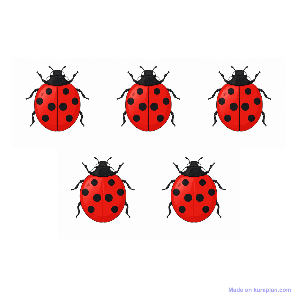 Collection — 5 ladybugs