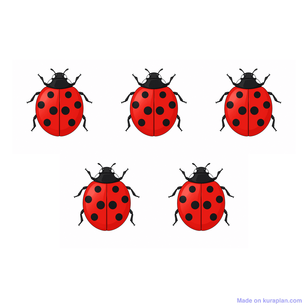 Collection — 5 ladybugs