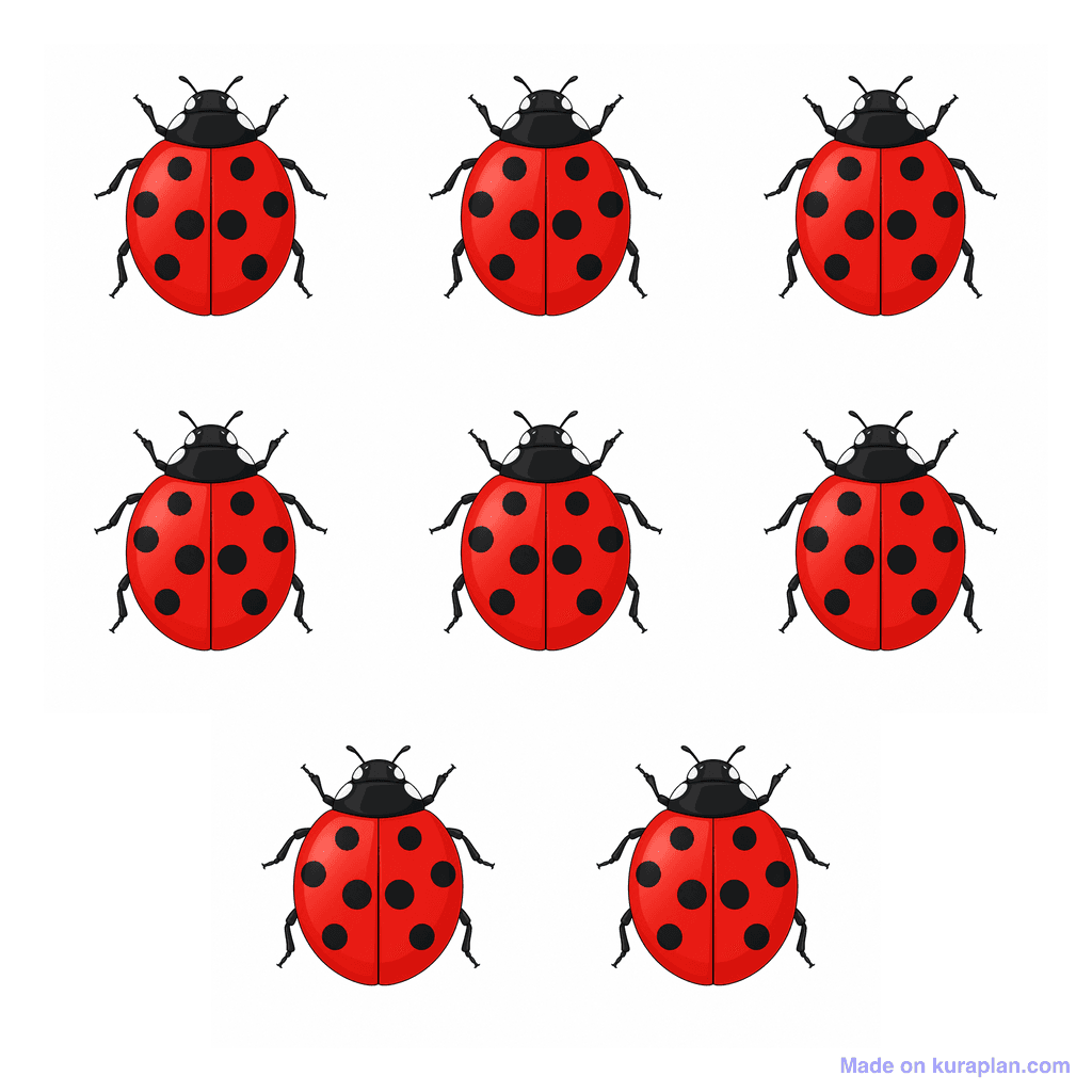 Collection — 8 ladybugs