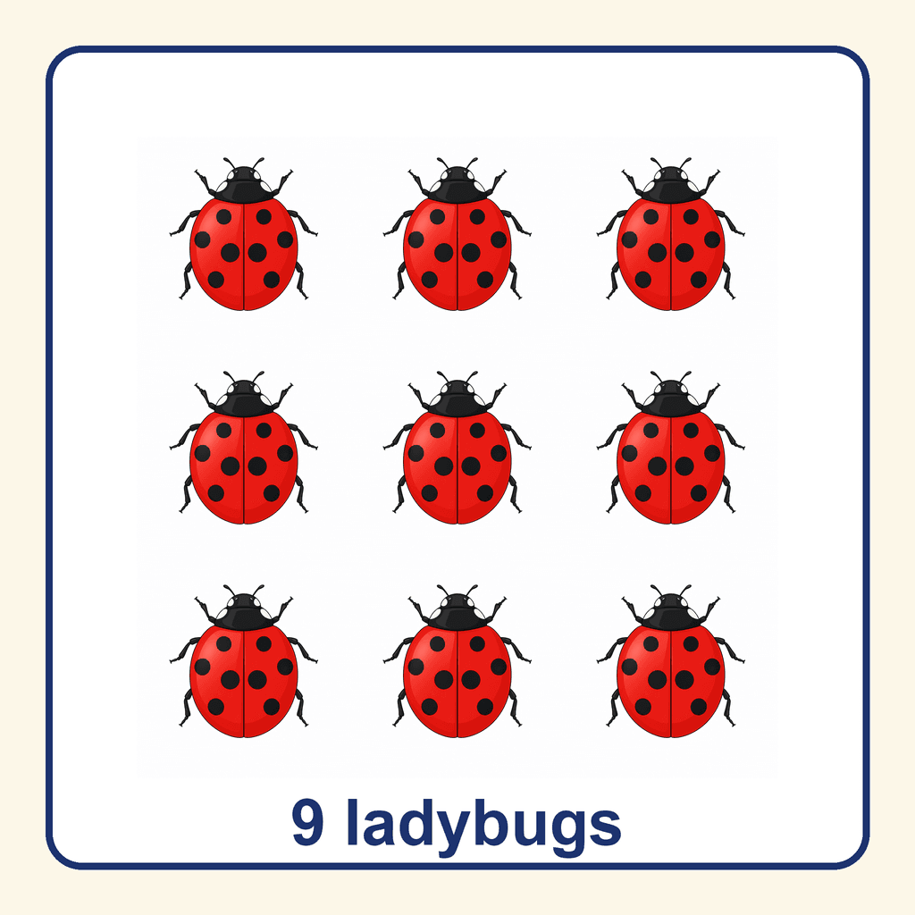 Collection — 9 ladybugs
