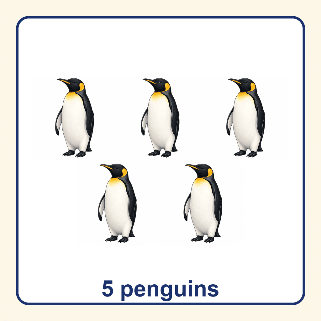 Collection — 5 penguins