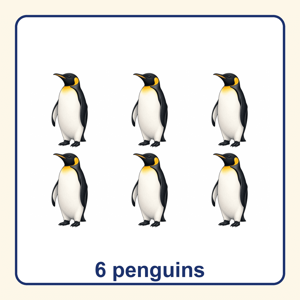 Collection — 6 penguins