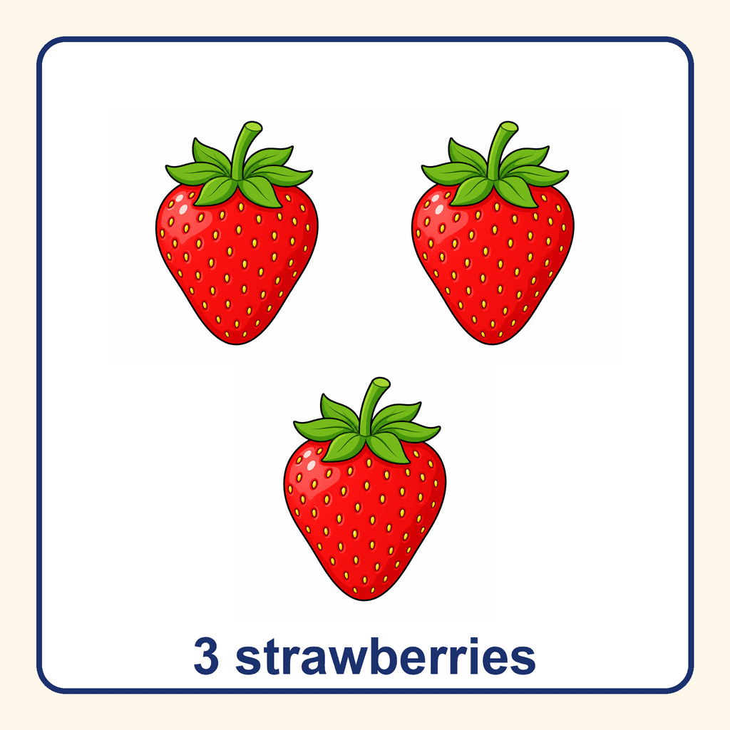 Collection — 3 strawberries