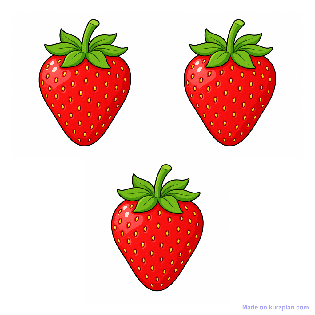 Collection — 3 strawberries