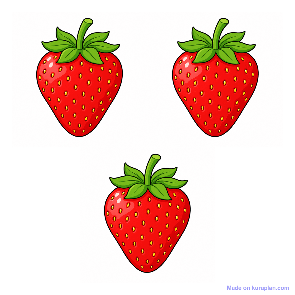Collection — 3 strawberries