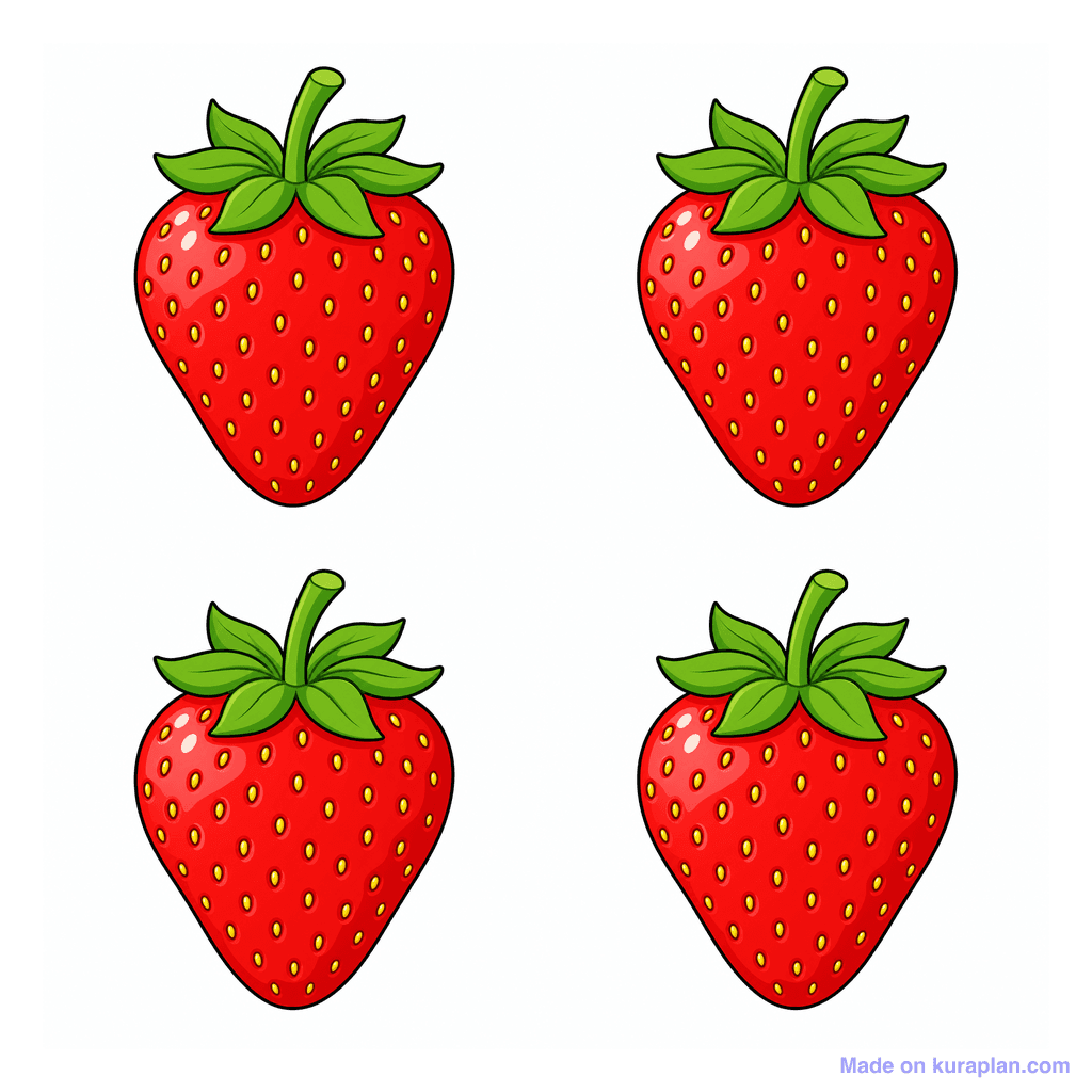 Collection — 4 strawberries