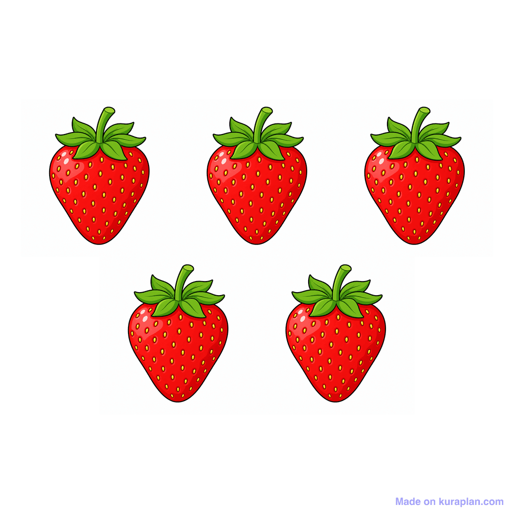 Collection — 5 strawberries