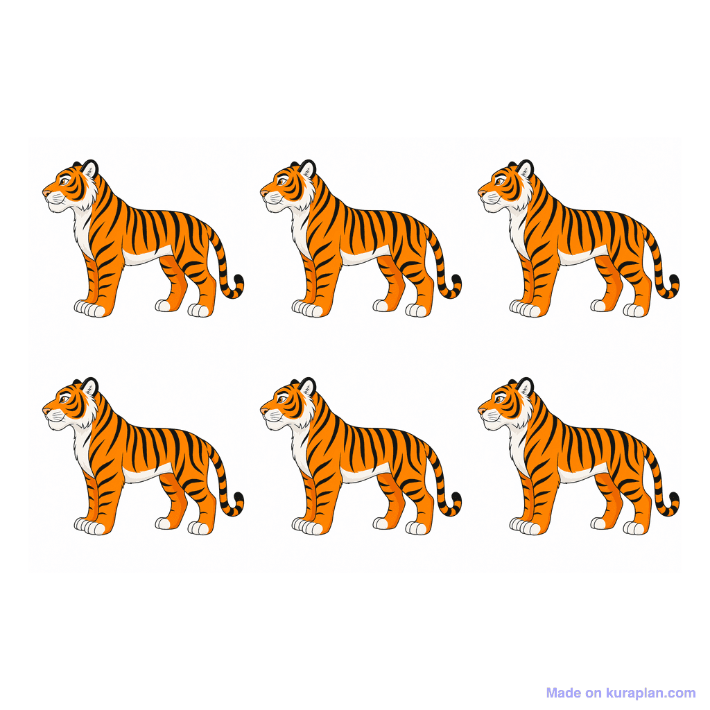 Collection — 6 tigers