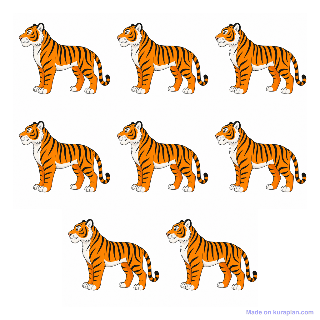 Collection — 8 tigers