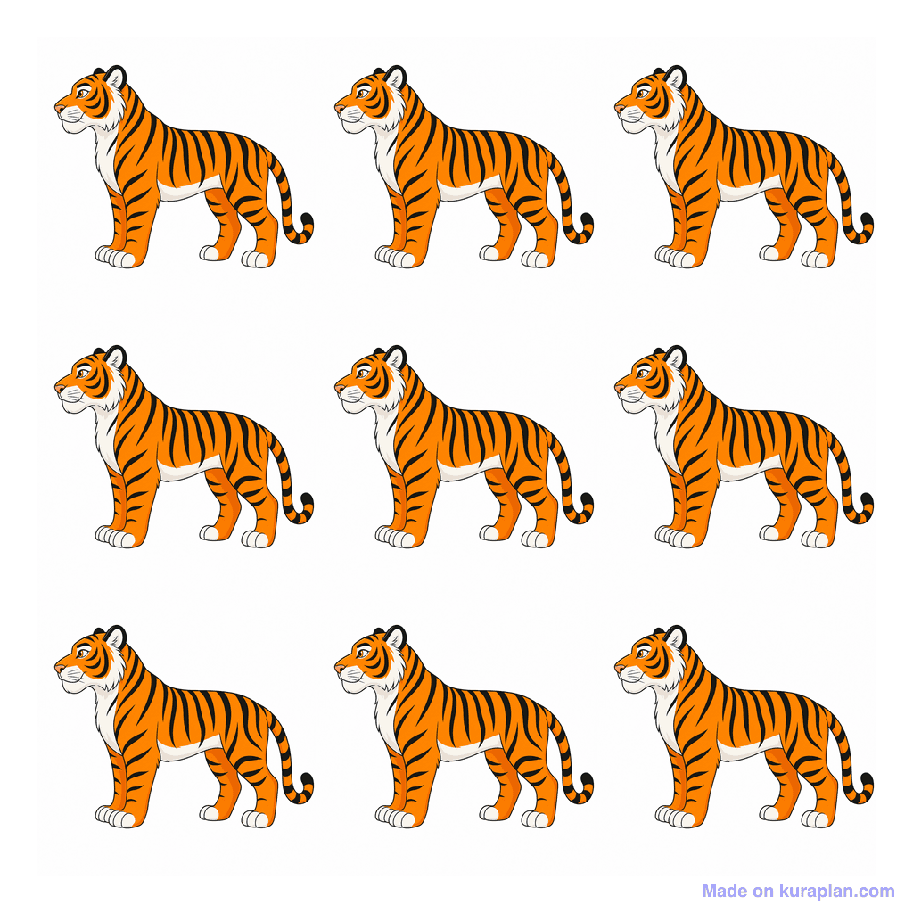 Collection — 9 tigers
