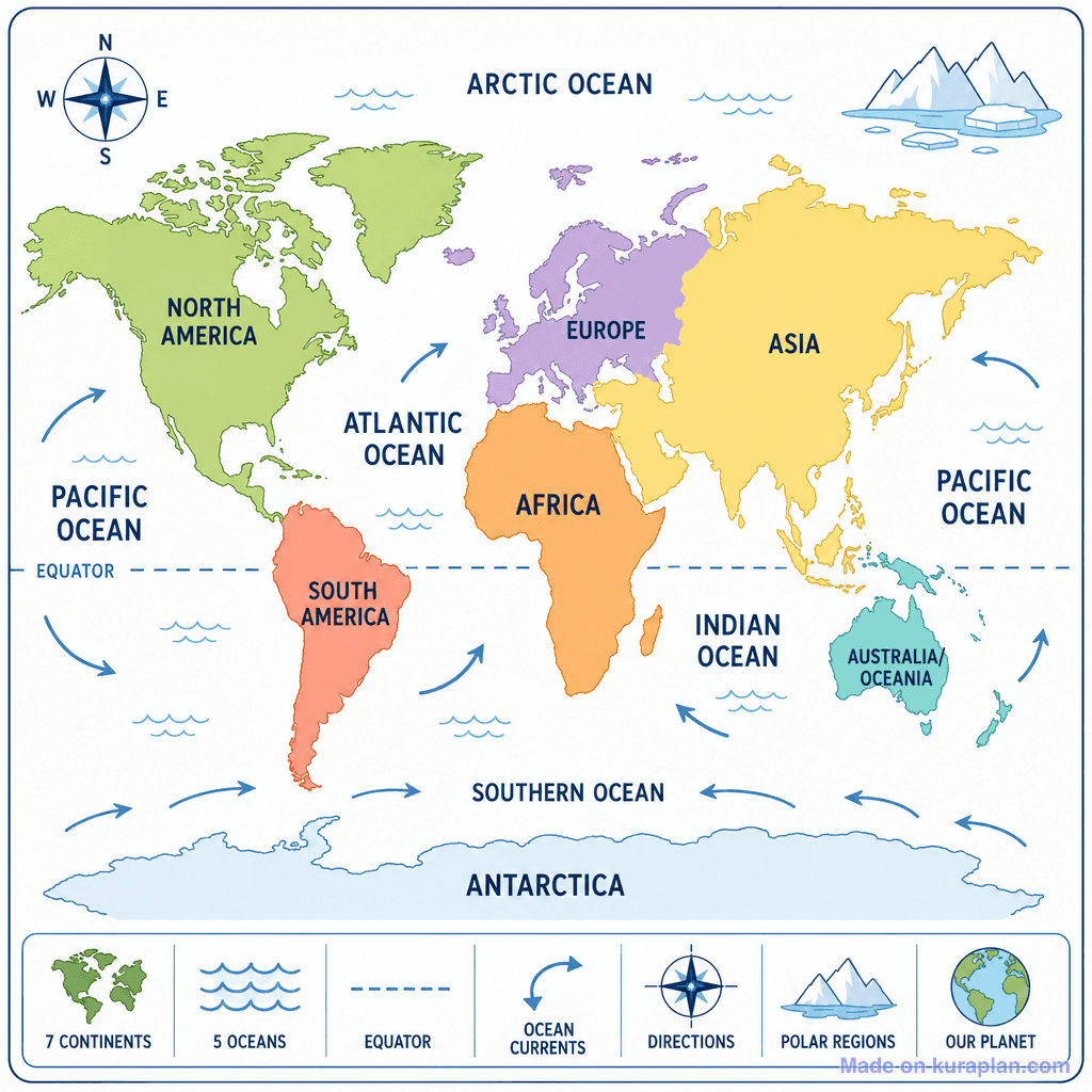 Continents and Oceans (detailed)