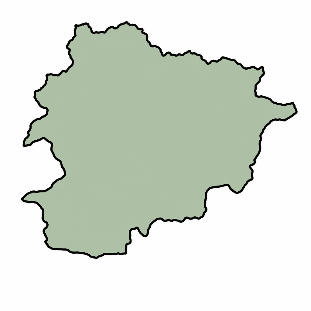 Andorra Map Outline