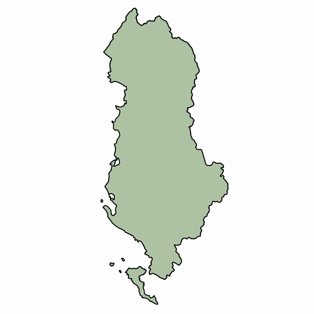 Albania Map Outline